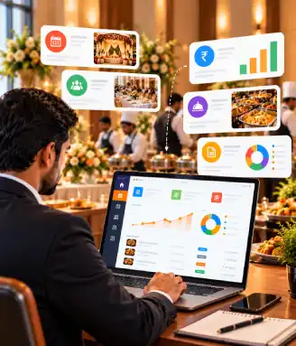 Analytics dashboard on a laptop screen
